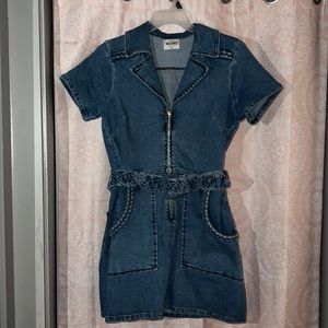 Show Me Your MuMu Outlaw Dress in Tide